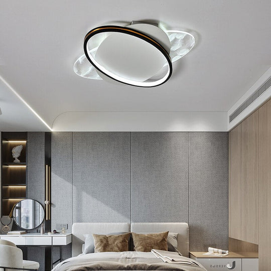 Postmodern Minimalist Creative Bedroom Led Chandeliers Ultra-Thin Nordic Luxury Living Room Circular