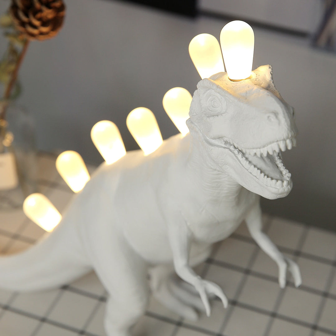 Jurassic Dinosaur Resin Table Lamps - Brontosaurus &amp; T - Rex Led Desk Lamp Home Art Decor Bedroom