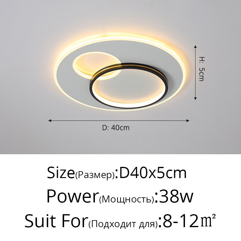 Postmodern Minimalist Creative Bedroom Led Chandeliers Ultra-Thin Nordic Luxury Living Room Circular