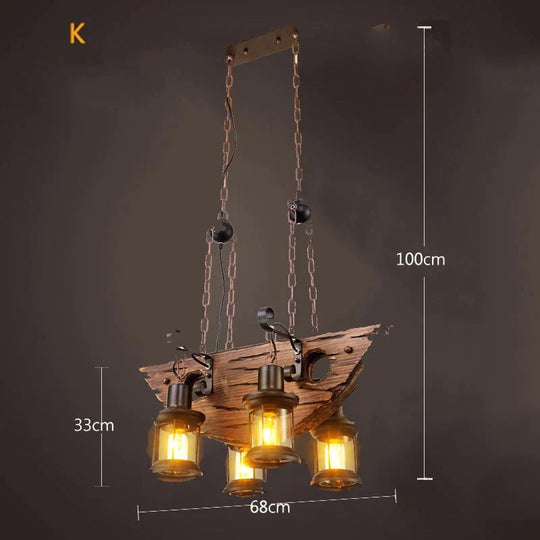 Restaurant Bar American Chandelier Retro Idea K Pendant