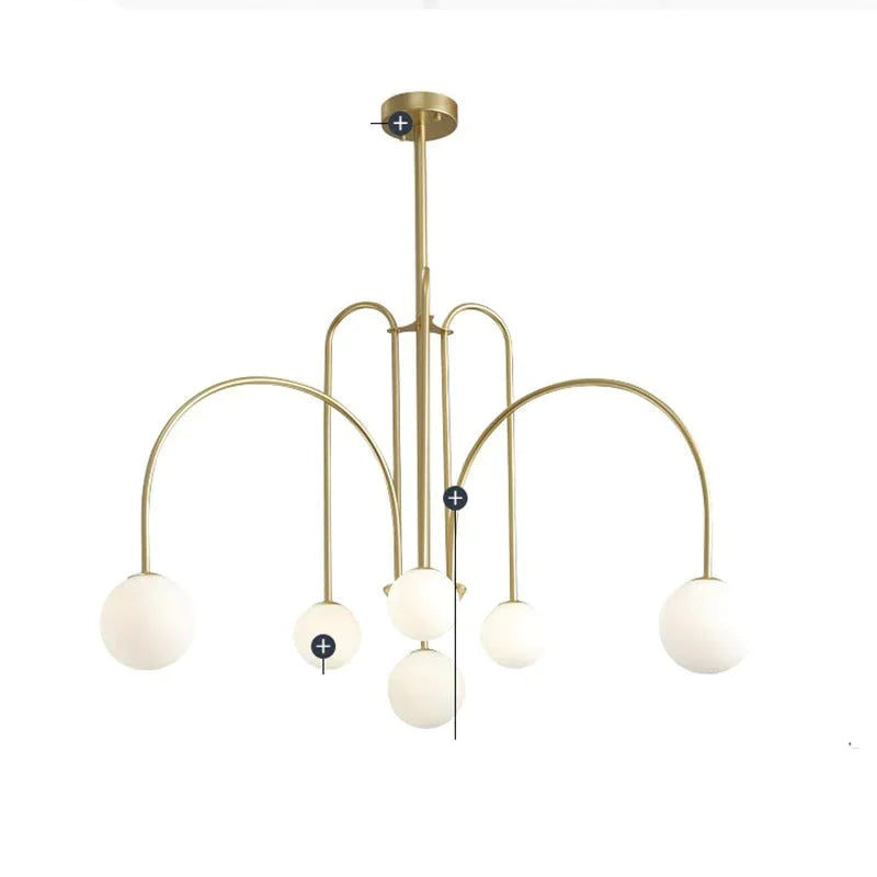 Chandelier Living Room Lamp Simple Modern Atmosphere Bedroom Light Luxury Style Restaurant Creative