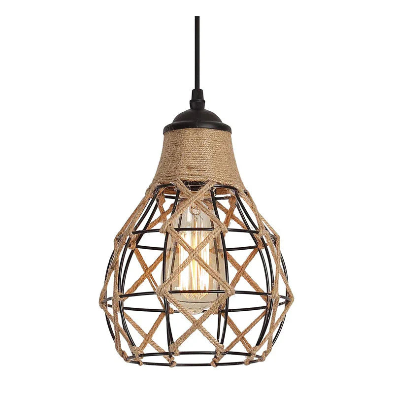 Vintage Hemp Rope Woven Chandelier Pendant