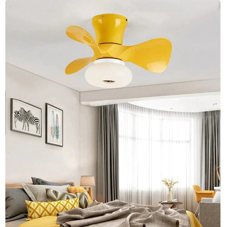 Simple Atmospheric Makaron Led Ceiling Invisible Fan Lamp