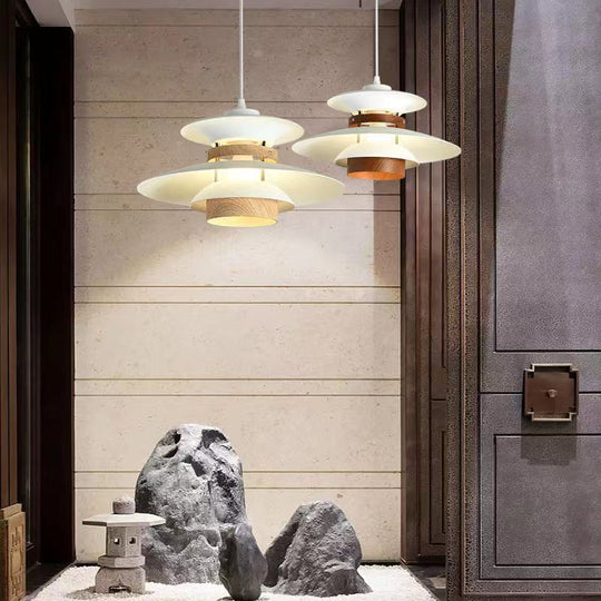 Nordic Walnut Restaurant Chandelier Simple Creative Solid Wood Bedroom Pendant