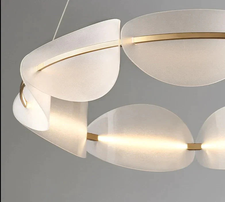 Circular Household Simple Petal Warm Chandelier Pendant