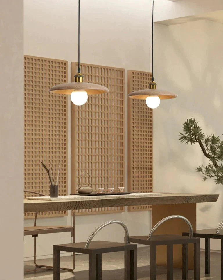 Nordic Solid Wood Lamp Restaurant Chandelier Single Head Art Pendant