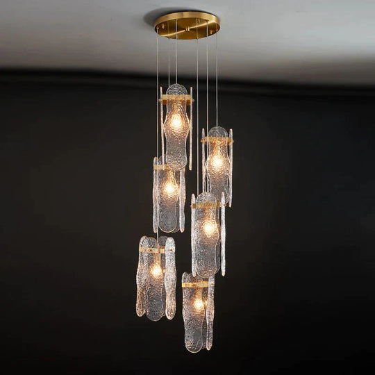 All - Copper Luxury Stair Chandelier Modern Restaurant Table Lamp Ins Creative Personality Bedside