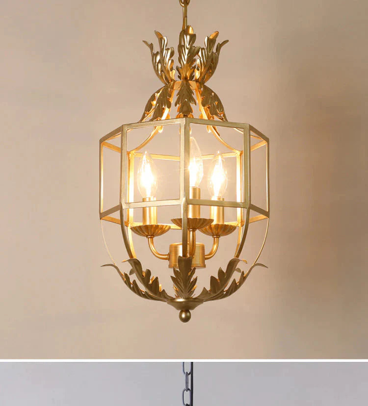 Rural Retro Old Iron Chandelier Living Room Dining Corridor Porch Pendant