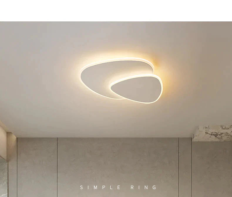 Minimalist Master Bedroom Lamp Nordic Room Modern Simple Creative Triangular Pebble Ceiling