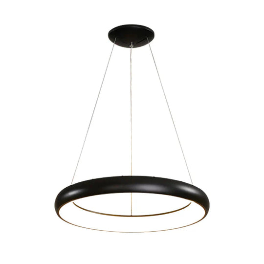 Black Simple Acrylic Ring Pendant