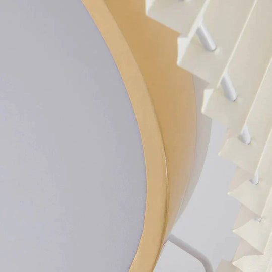 Pleated Simple Master Bedroom Lamp Romantic And Warm Artistic Design Round Ceiling