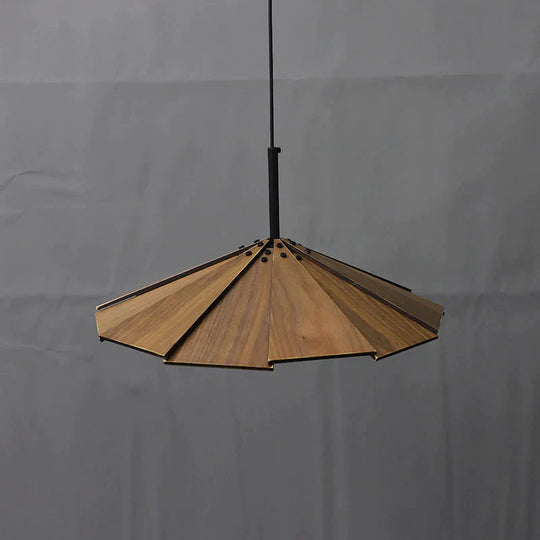 Nordic Minimalist Cafe Homestay Modern Wooden Flying Saucer Chandelier Pendant