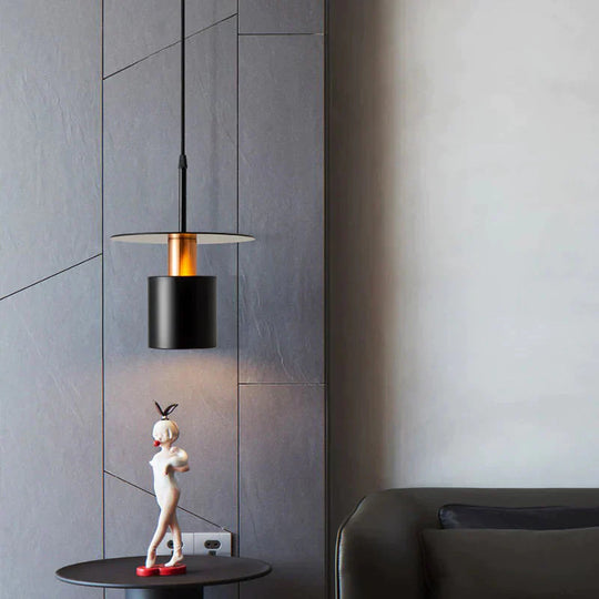 Chandelier Restaurant Lamp Nordic Simple Modern Metal Creative Bar Bedroom Bedside Small Black /