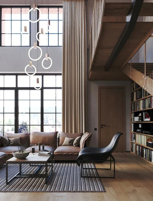 Creative Minimalist Restaurant Bedroom Bedside Bar Small Chandelier Nordic Stairway Designer Lamps