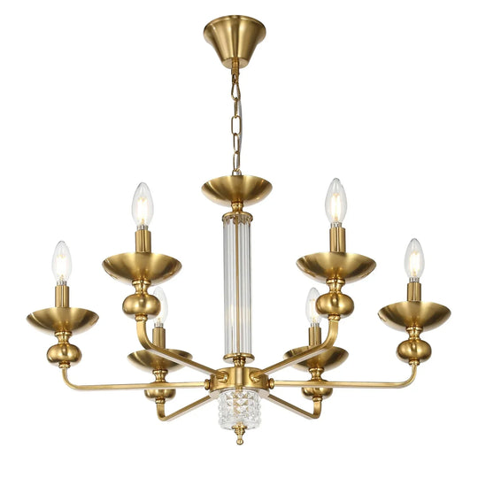 Retro Bedroom Dining Room Glass Chandelier Pendant