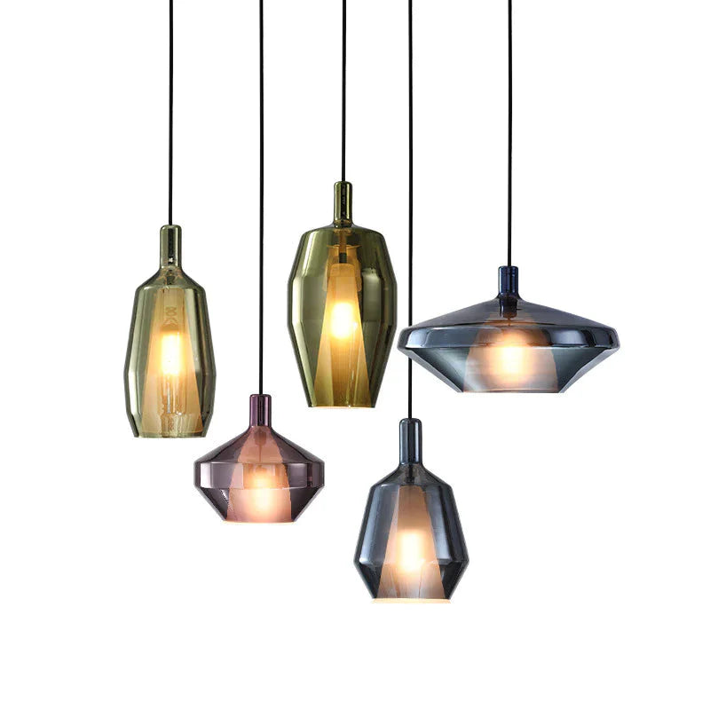 Creative Stained Glass Chandelier Nordic Single - Headed Pendant