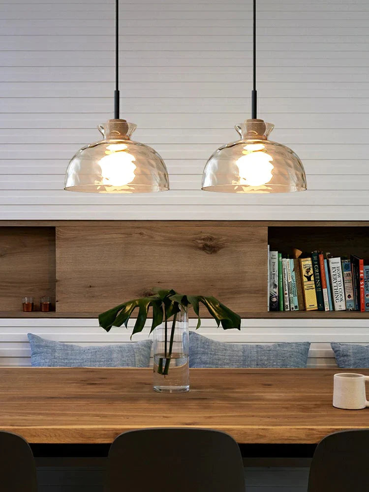 Designer’s Lamp Log Glass Small Chandelier Minimalist Dining Room Bar Staircase Porch Bedside