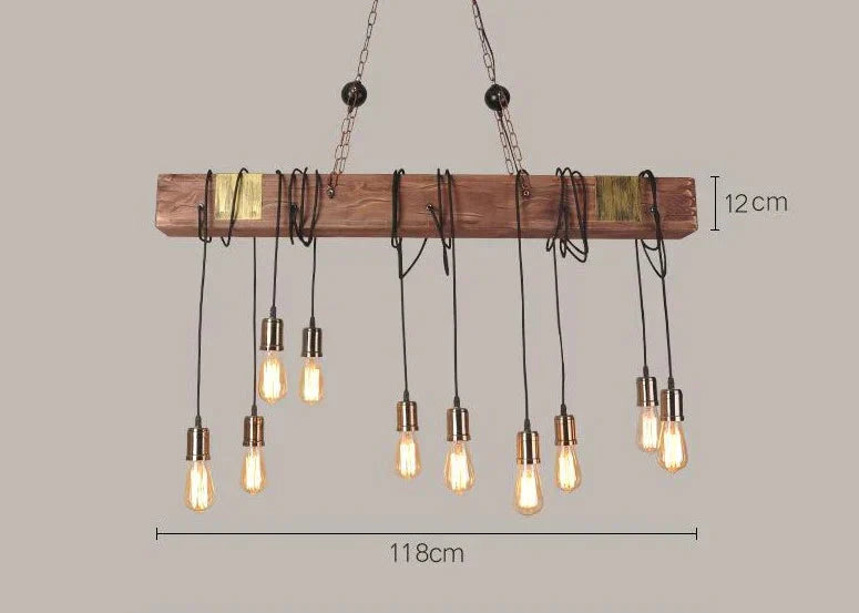 American Retro Boat Wooden Chandelier Creative Personalized Wooden Chandelier Pendant