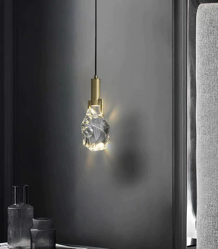 All - Copper Original Stone Crystal Bedroom Bedside Decorative Pendant Light