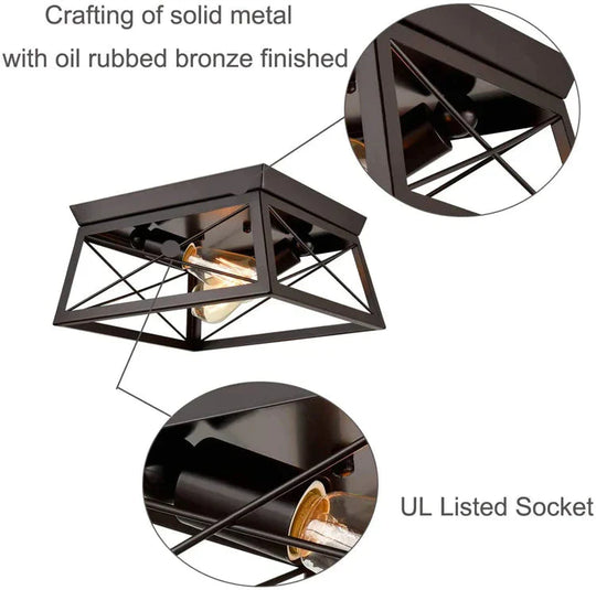 American Retro Industrial Wind Corridor Restaurant Ceiling Lamp