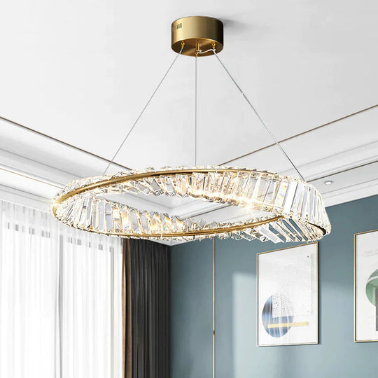 Creative Chandelier Simple American Crystal Living Room Lamp Pendant