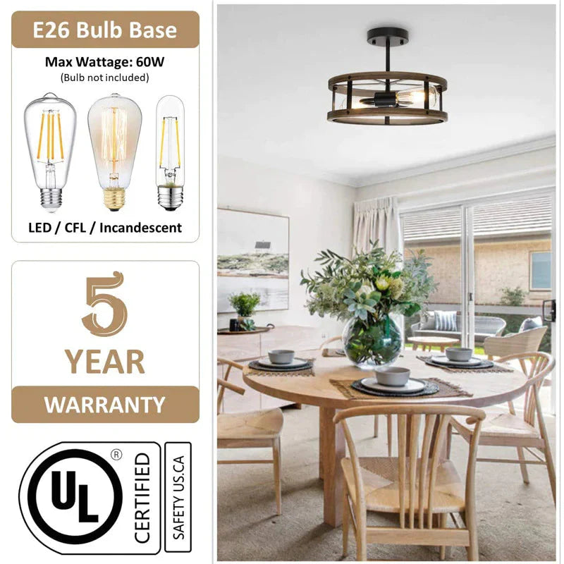 Ceiling Lamp Retro Industrial Wind Embedded Living Room Dining Bedroom Ceiling Lamp