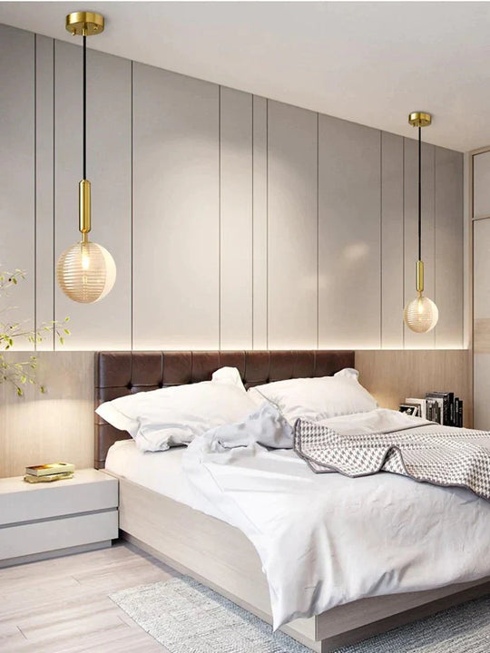 Restaurant Hanging Bulbs Bubble Ball Bronze Chandeliers Pendant