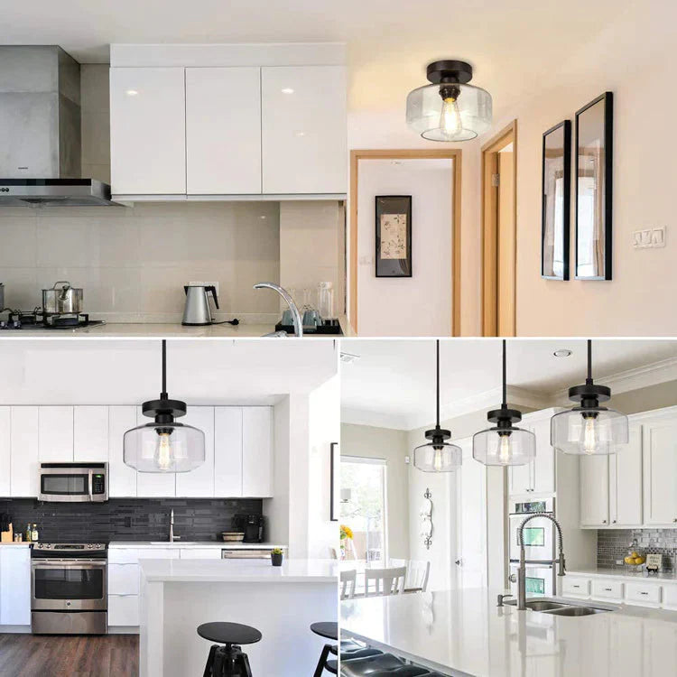 Simple Modern American Glass Ceiling Lamp