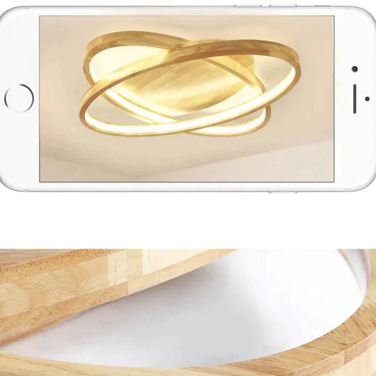 Ceiling Lamp Modern Japanese Simple Bedroom Led Creative Warm Atmosphere Wooden Living Room