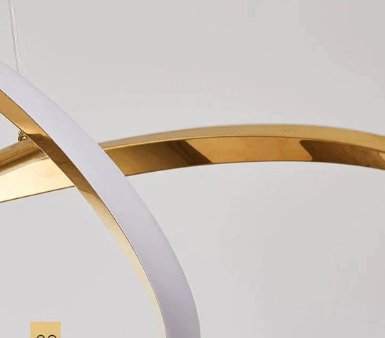 Simple Irregular Household Lamp Stainless Steel Titanium Gold Artistic Line Chandelier Pendant