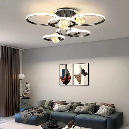 Simple Modern Atmosphere Ceiling Chandelier Living Room Lamp Bedroom Starry Lighting Pendant