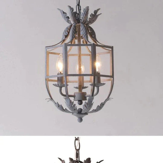 Rural Retro Old Iron Chandelier Living Room Dining Corridor Porch Pendant