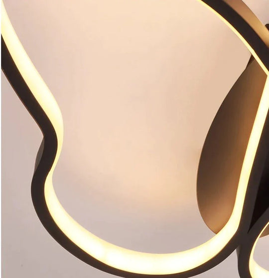 Post Modern Simple Ceiling Lamp Creative Butterfly Bedroom Study Led