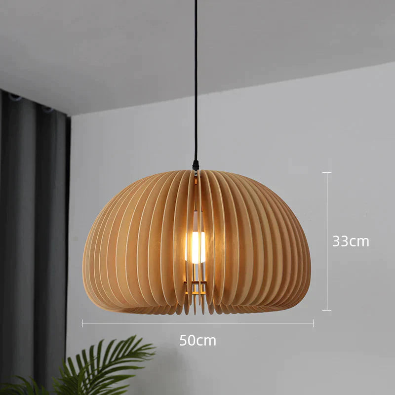 Retro Pumpkin Basswood Chandelier Atmosphere Lamp Copper / Dia50Cm No Light Source Pendant