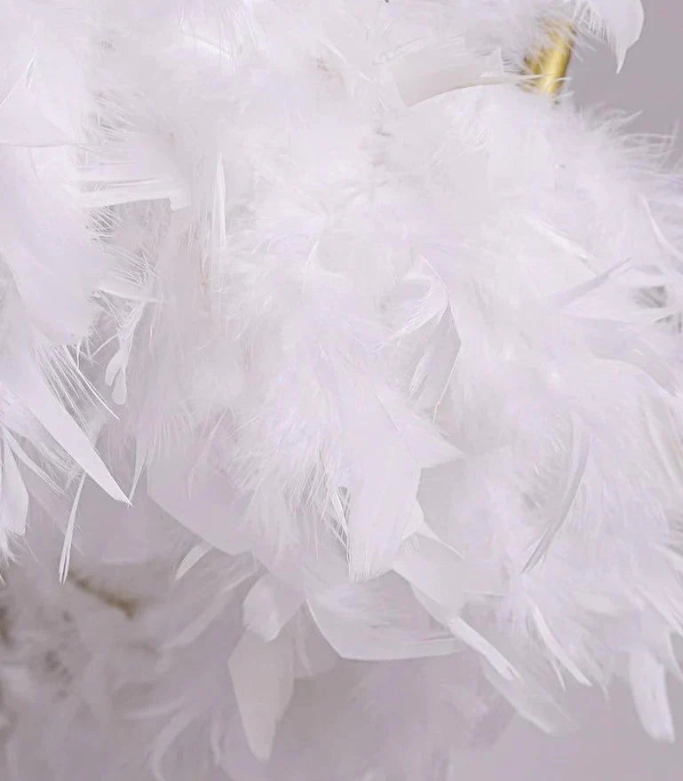 Warm Romantic Creative Crown Feather Lamp Pendant