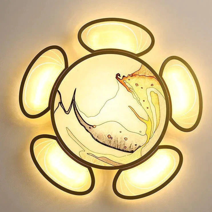 Ceiling Lamp Living Room Modern Simple Atmosphere Light Luxury Enamel Color Master Bedroom Full