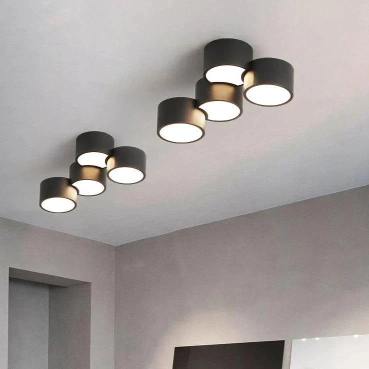 Simple Geometric Circular Living Room Lamp Creative Art Bedroom Study Ceiling