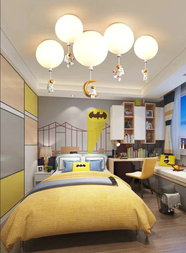 Creative Astronaut Children’s Room Lamp Bedroom Ceiling