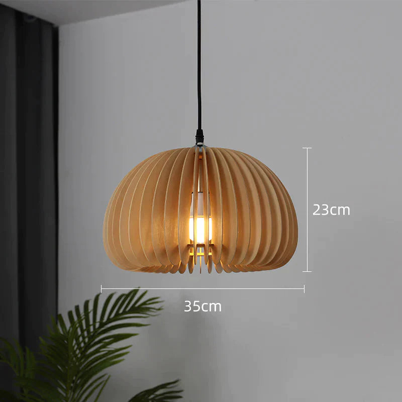 Retro Pumpkin Basswood Chandelier Atmosphere Lamp Copper / Dia35Cm No Light Source Pendant