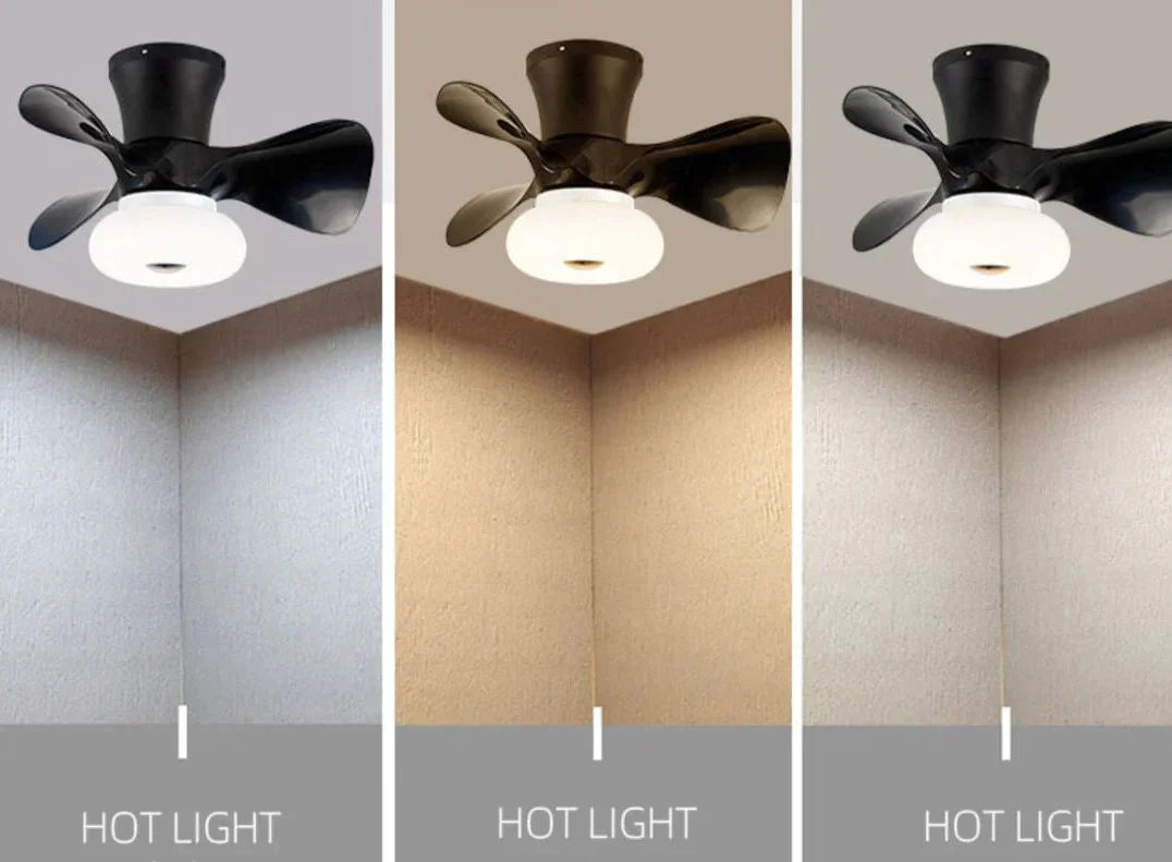 Simple Atmospheric Makaron Led Ceiling Invisible Fan Lamp