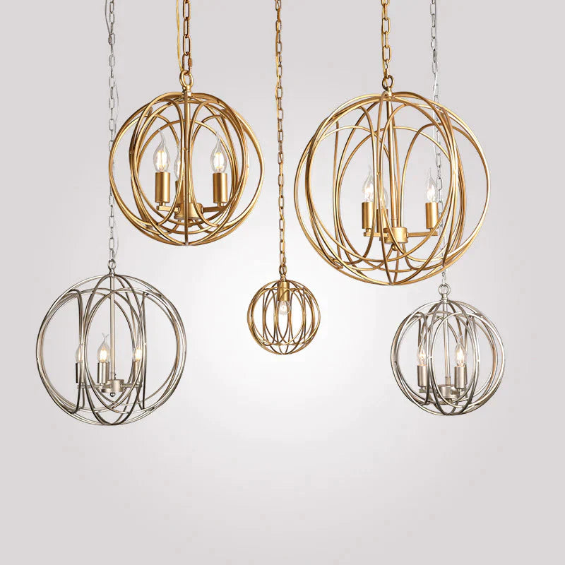 Chandelier Gold Balcony Corridor Lamp Pendant