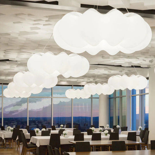Creative Cloud Chandelier Nordic Simple Modern White Lamp Pendant