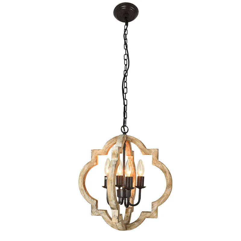 Retro Four Head Industrial Hotel Iron Chandelier Living Room Bar Restaurant Lamp Wholesale Pendant