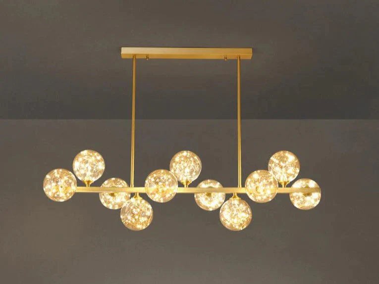 Crystal Living Room Chandelier All Copper Creative Star Led Pendant