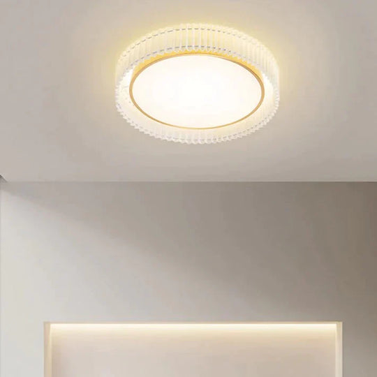 Pleated Simple Master Bedroom Lamp Romantic And Warm Artistic Design Round Ceiling