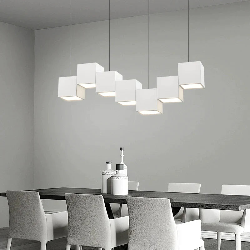 Simple Modern Bar Table Lamp Office Chandelier Designer Creative Geometric Dining Room Pendant