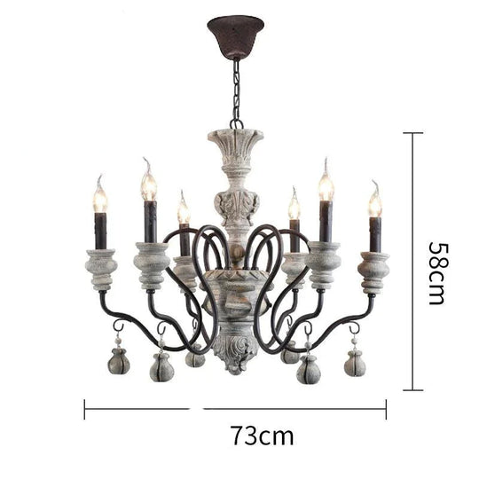 Nordic Country Retro Chandelier Nostalgic Living Room Restaurant Light In The Bedroom Wrought Iron