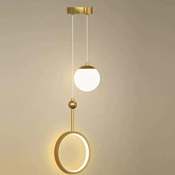 All Copper Simple Light Luxury Bedroom Bed Single Chandelier Double Head Pendant