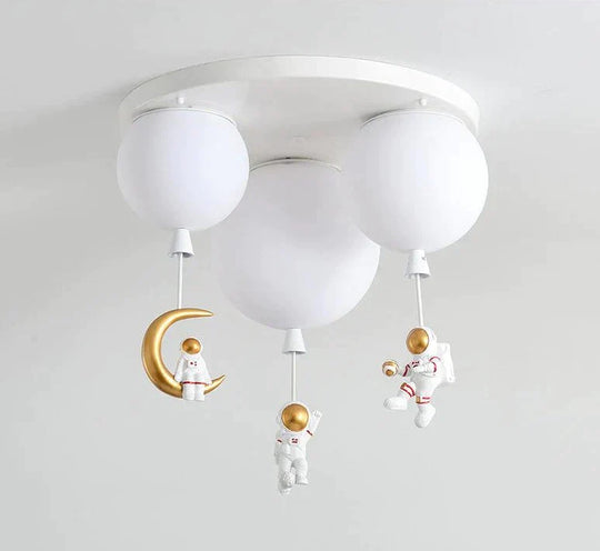 Creative Astronaut Children’s Room Lamp Bedroom Ceiling
