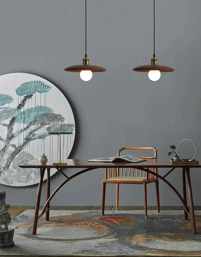 Nordic Solid Wood Lamp Restaurant Chandelier Single Head Art Pendant